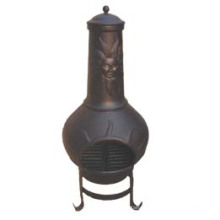 Chiminea (FSL072) Extérieur, Fonte Sunface Chiminea